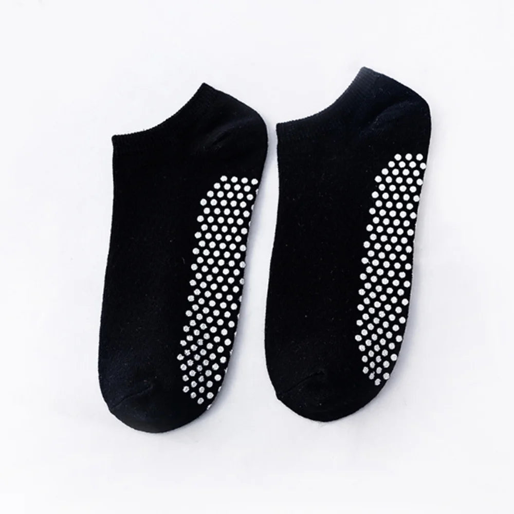 EASTIN 4 Pairs Non Slip Grip Socks Yoga Pilates Hospital Socks Sticky Grippers for Men Women